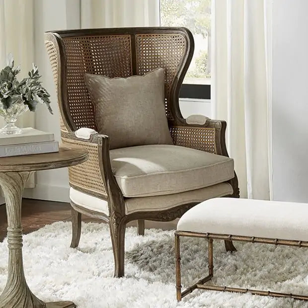 Cushioned High Back Rattan Host Chair by Furniture Classics