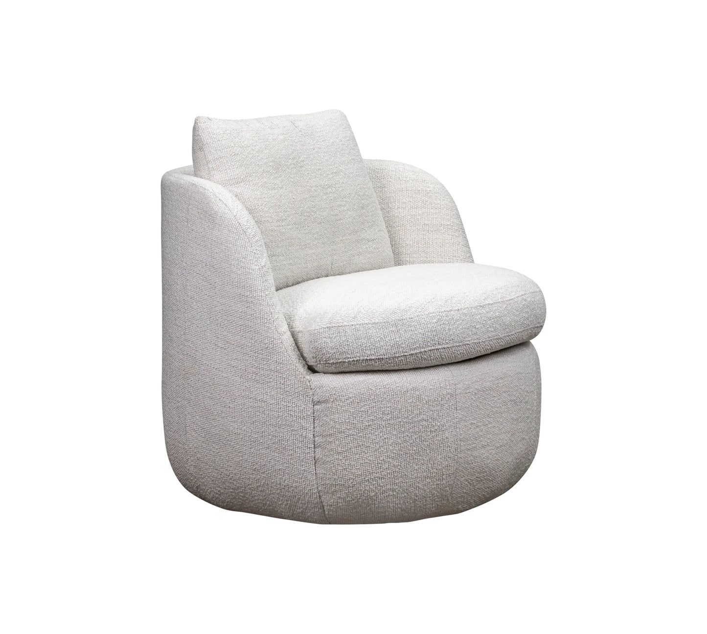 Flora Swivel Chair in Del Ray Pearl Performance Fabric