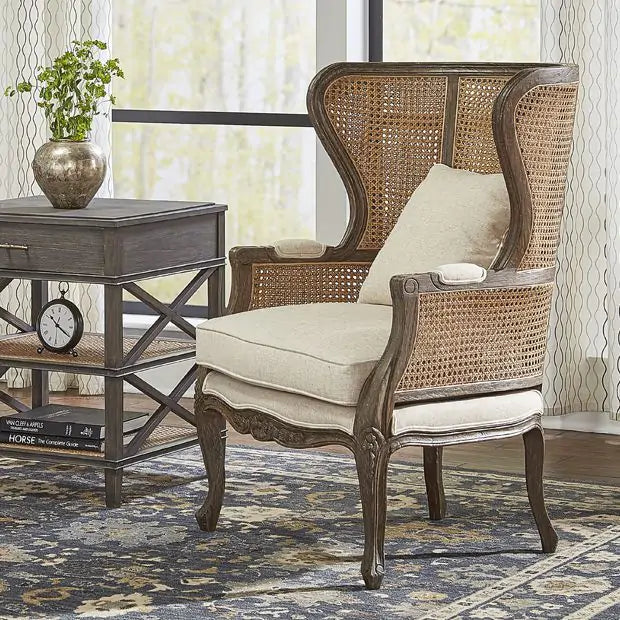 Cushioned High Back Rattan Host Chair by Furniture Classics
