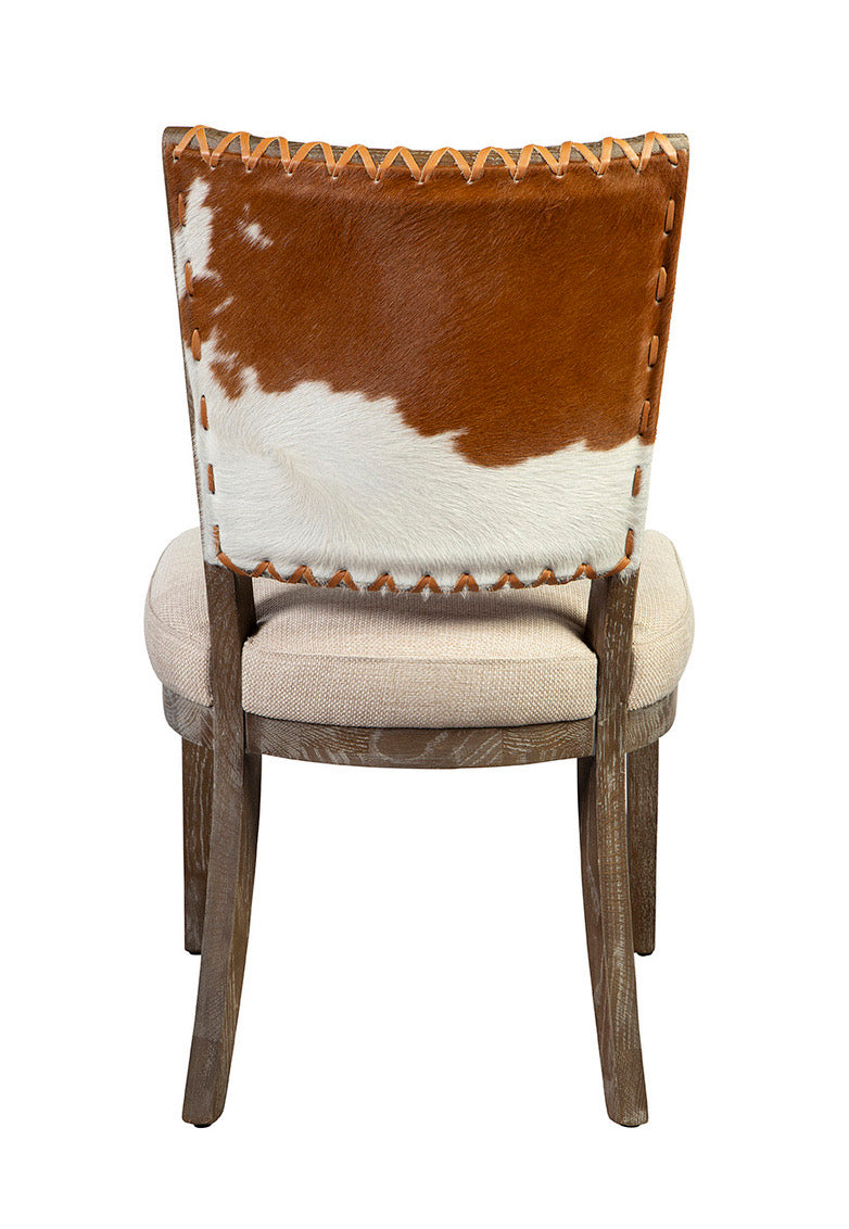 Lina Leather & Linen Side Chair