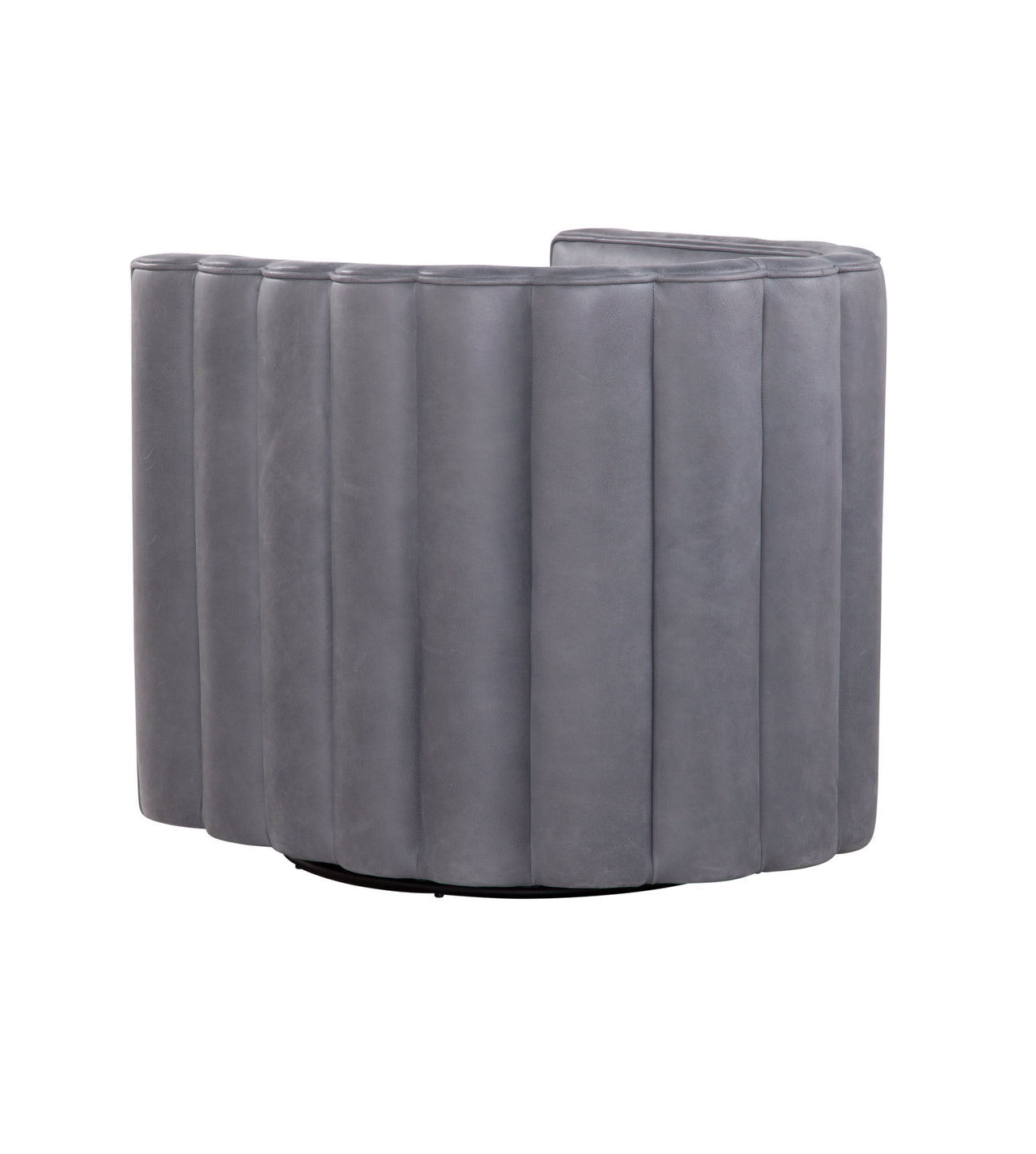 Jones Swivel Chair in Selena Storm Leather