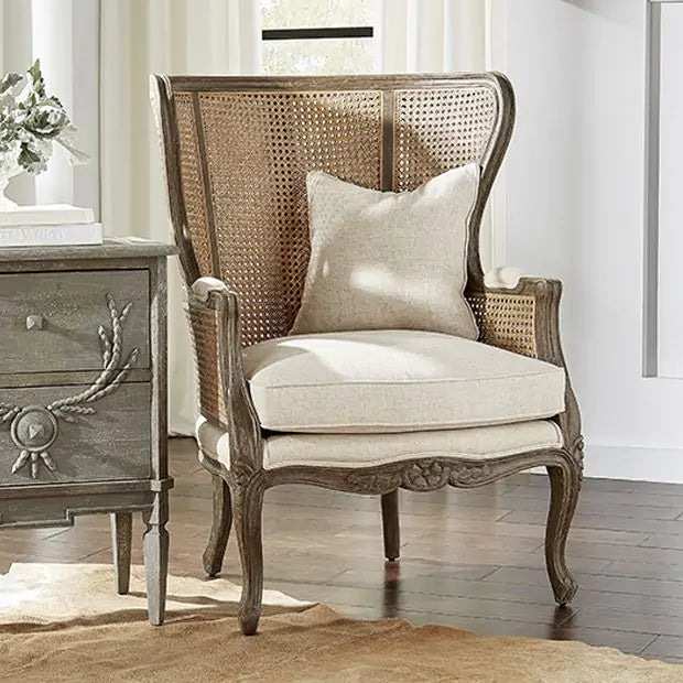 Cushioned High Back Rattan Host Chair by Furniture Classics