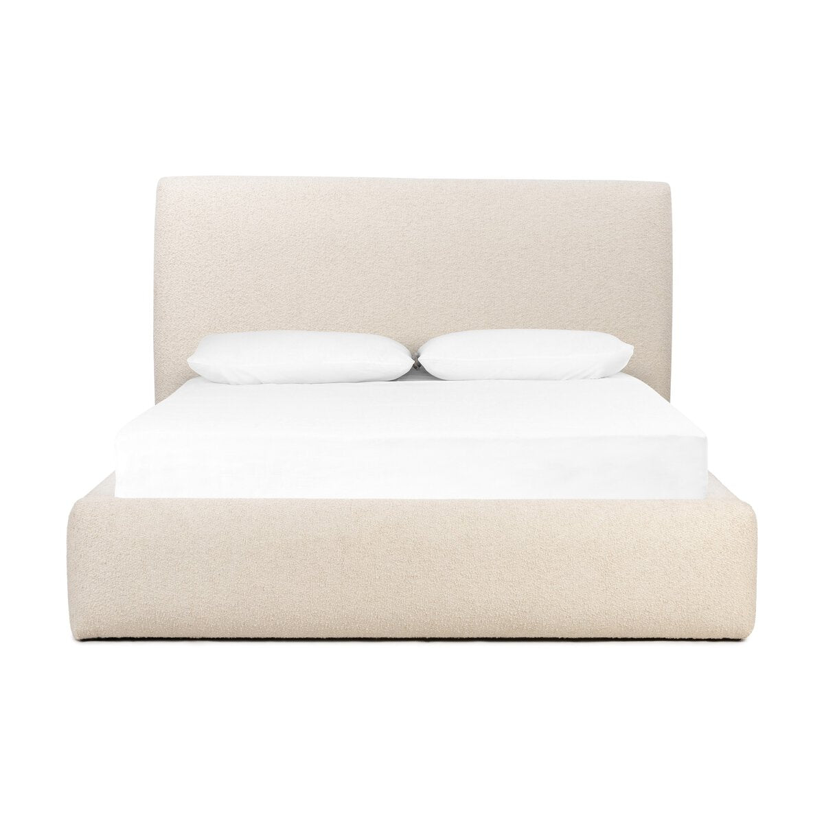 Quincy King Bed in Lisbon Cream Performance Fabric