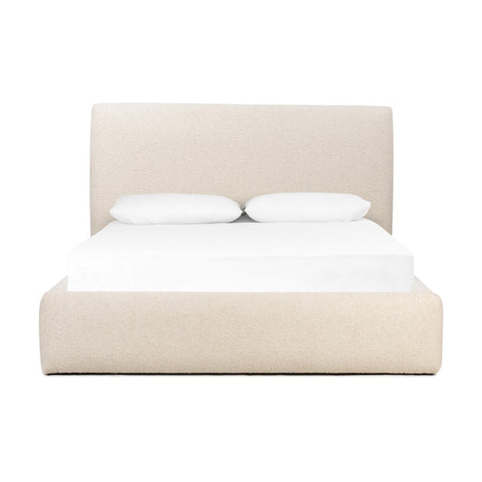 Quincy King Bed in Lisbon Cream Performance Fabric