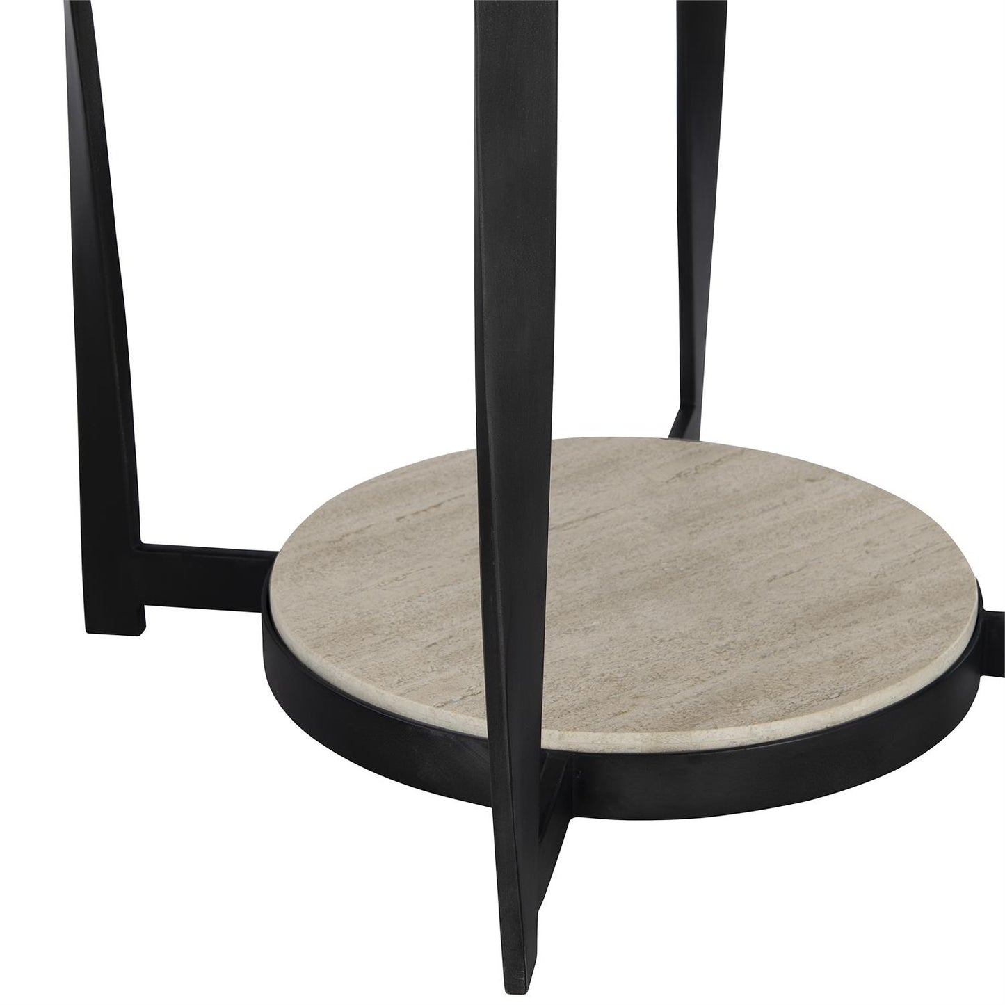 Stone and Steel Side Table