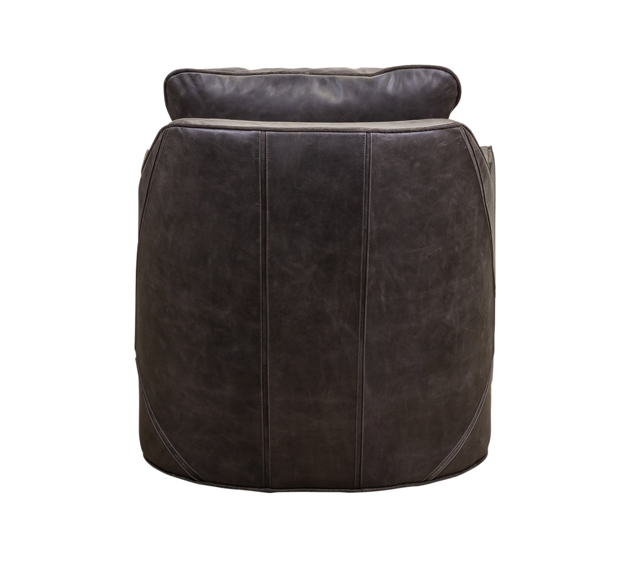 Puzzle Swivel Chair in Saddlebag Lead leather