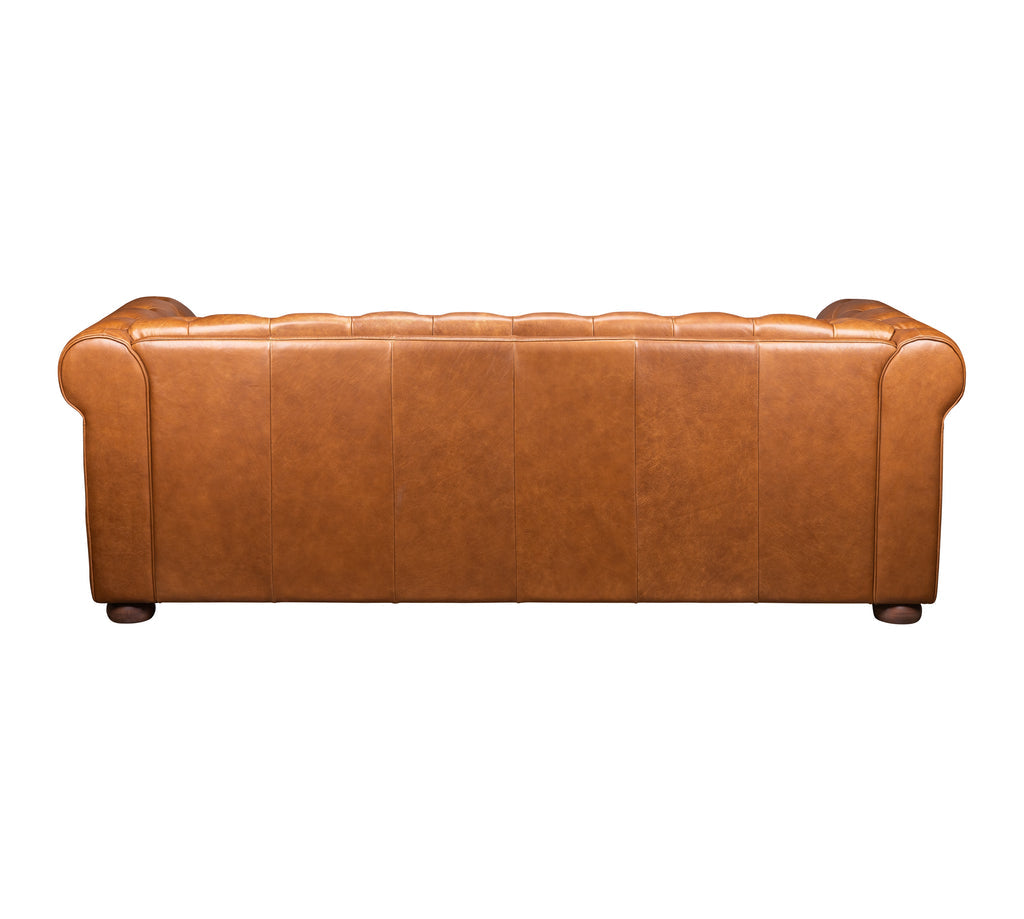 Bridgeport Tufted Sofa in Jersey Russet Leather