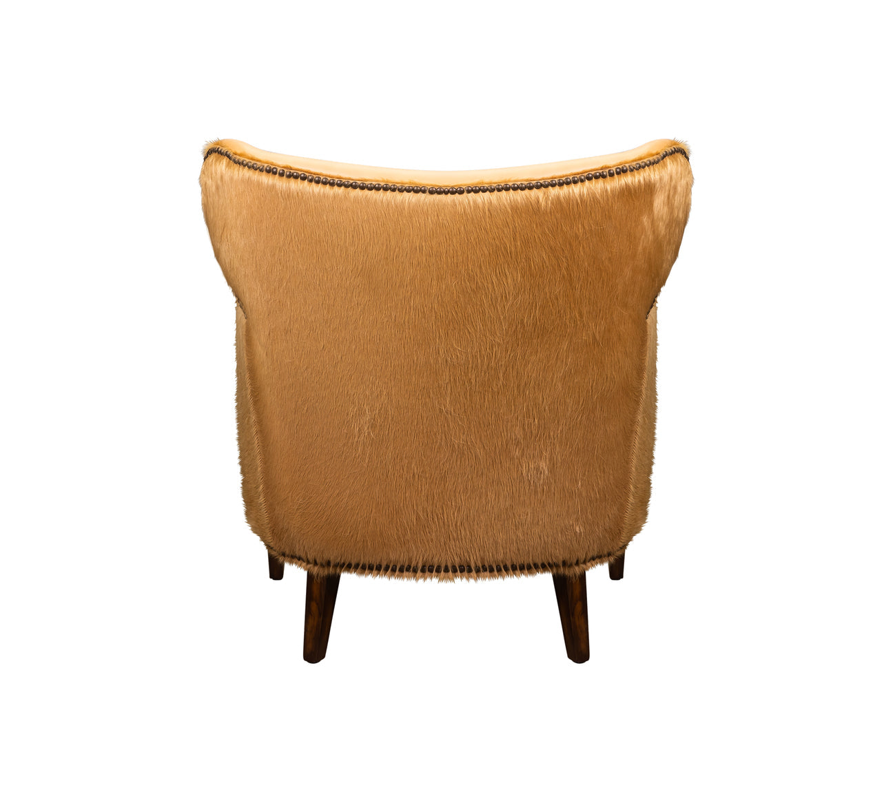 Orleans Club Chair in Corner Office Honey with Grano Hair-on-Hide