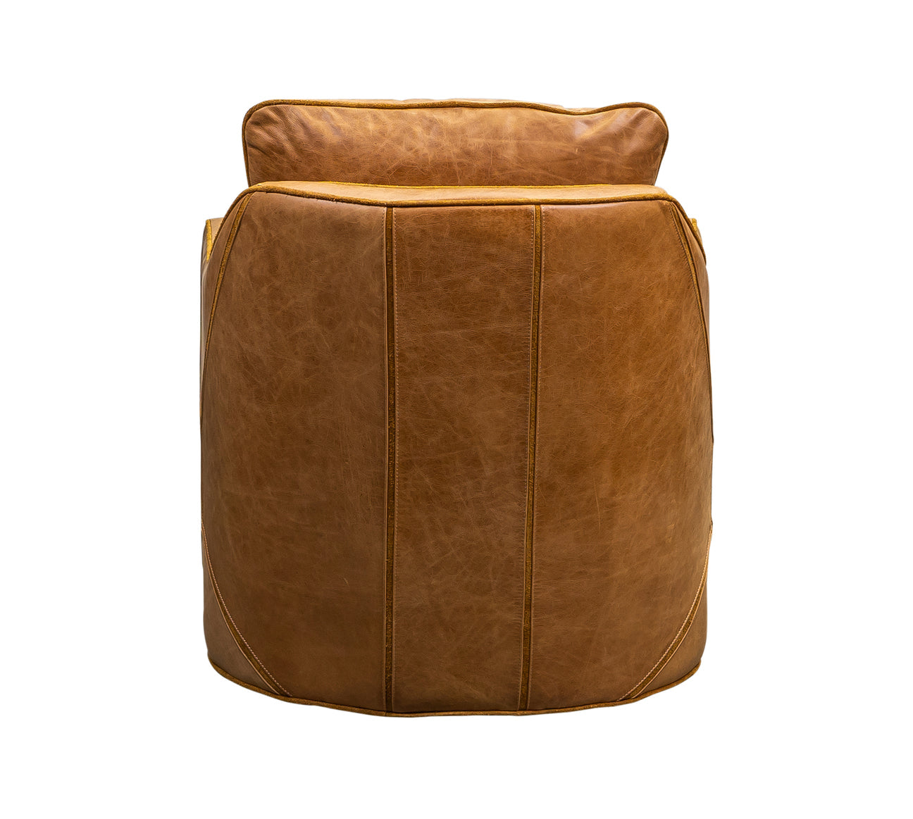 Puzzle Swivel Chair in Saddlebag Ale leather