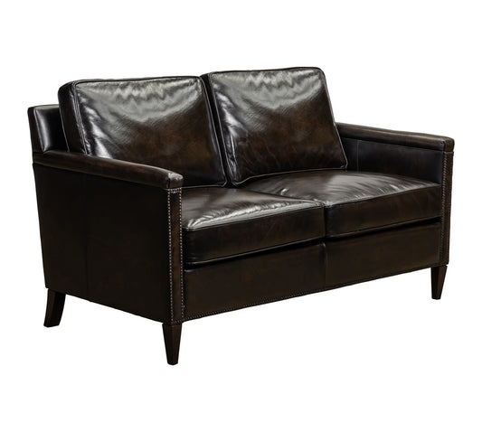 Nina Loveseat in Wakefield Charcoal leather