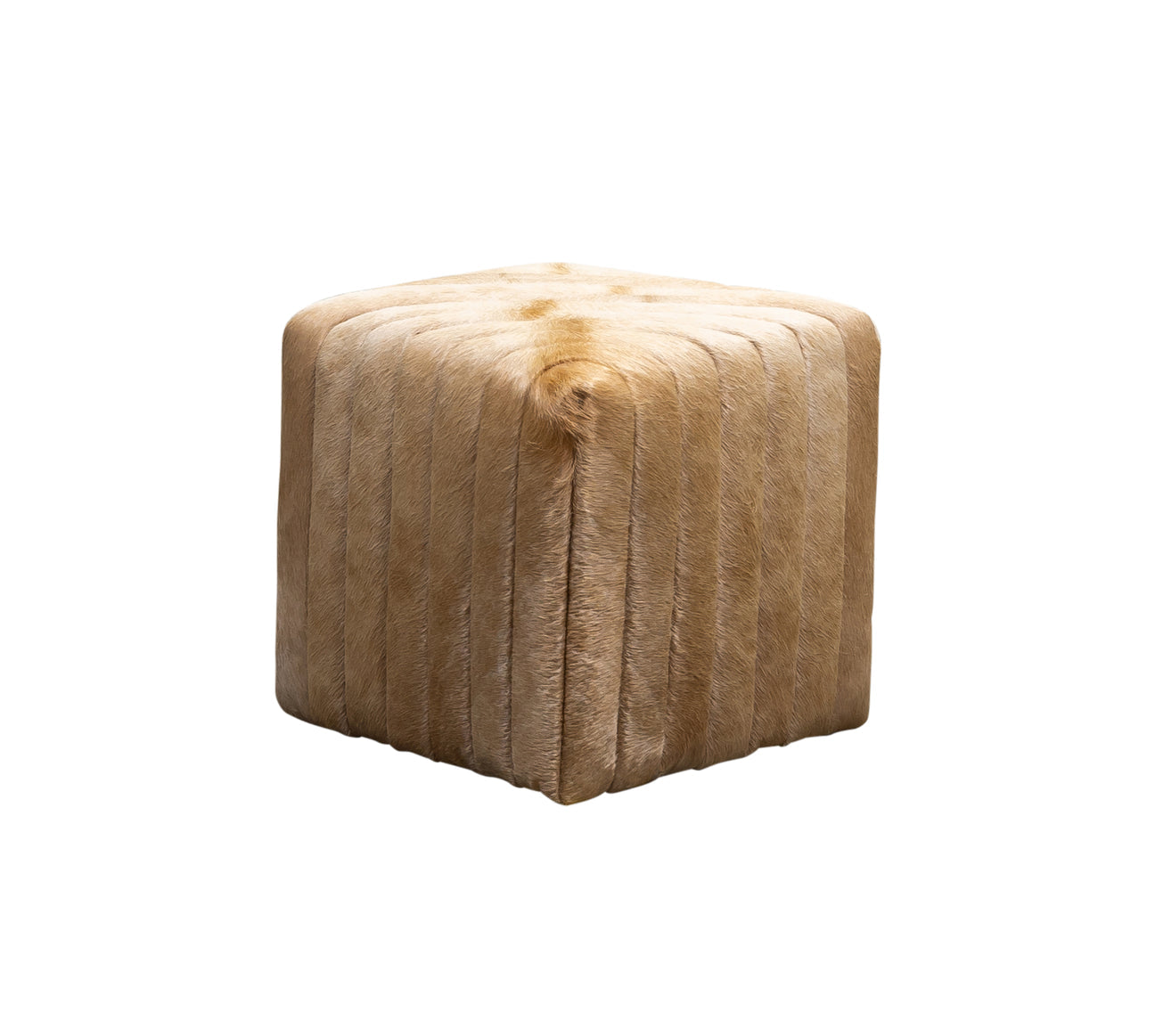 Bryant Cube Ottoman in Hair on Hide leather