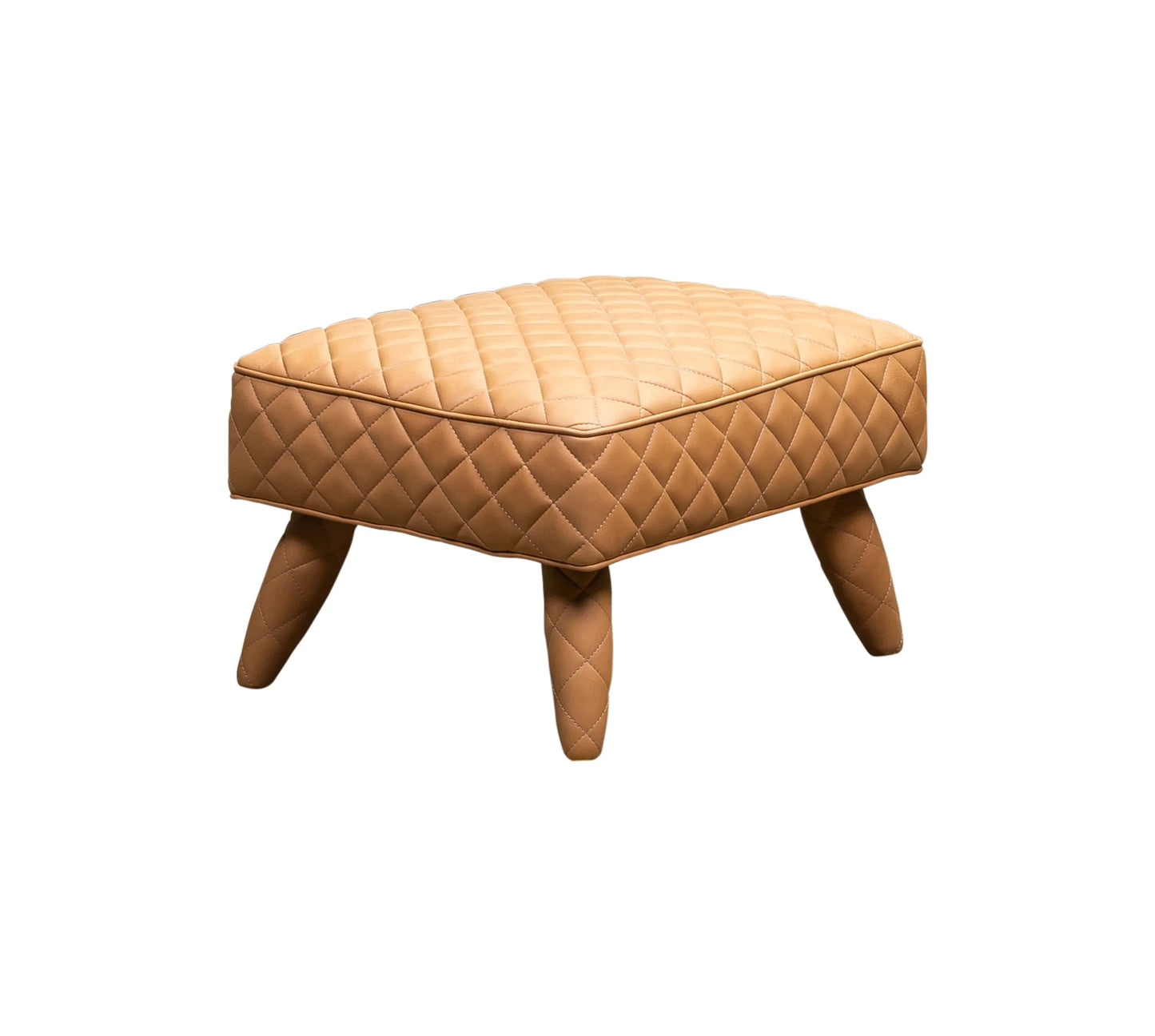 Dalton Footstool in Farmhouse Haystack leather