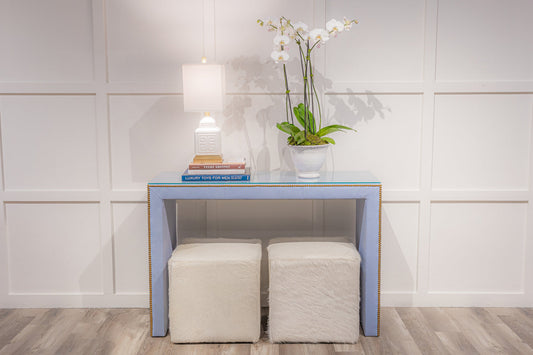 Butler Console in Farmhouse Silo leather