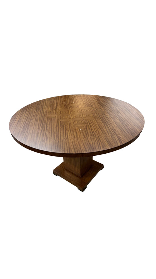 Council Furniture Ribbon Stripe Mahogany 48” Round Table