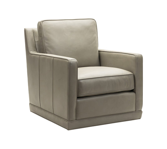 Josie Swivel Chair in Morgan Mist leather