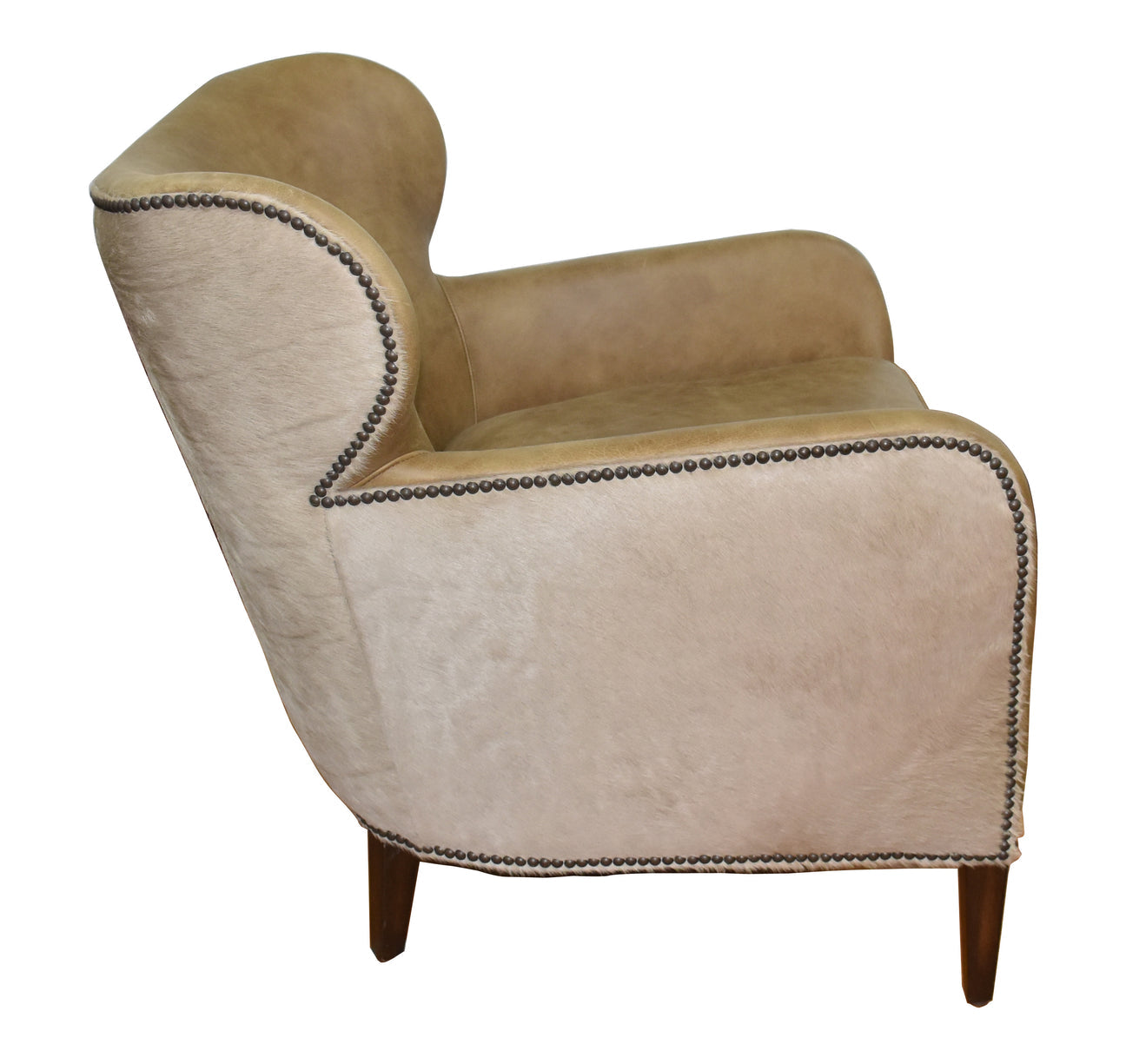 Orleans Chair in Venerando Umber w/ Taupe Hair on Hide