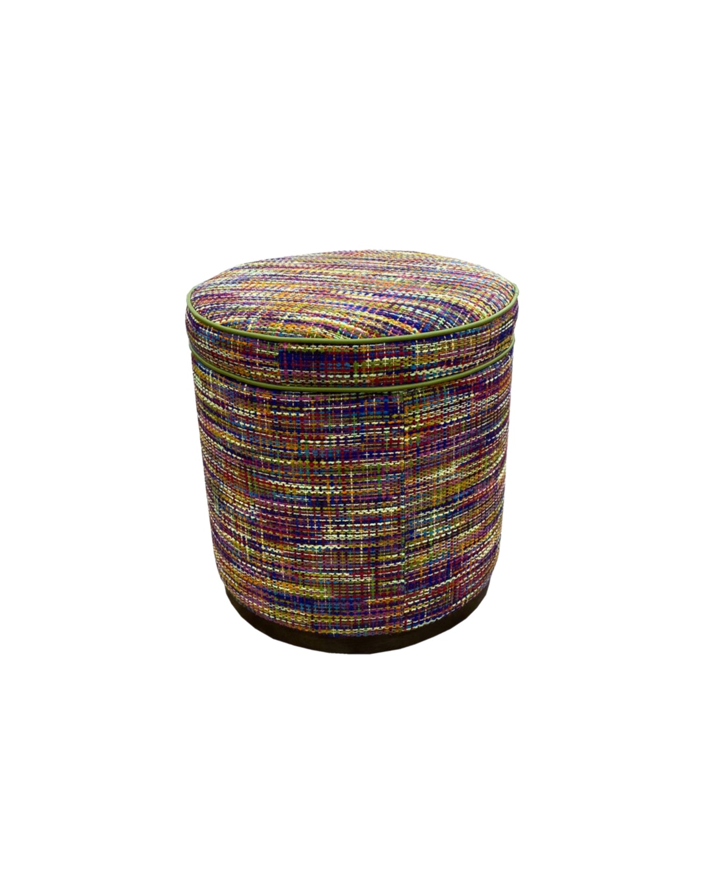 Leg Up Swivel Ottoman in Fairyland Mardi Gras Performance Fabric