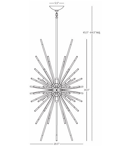 Andromeda Chandelier by Robert Abbey