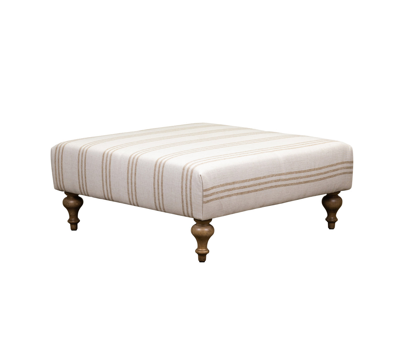 Marcoux Square Ottoman in Spooner Oat Performance Fabric