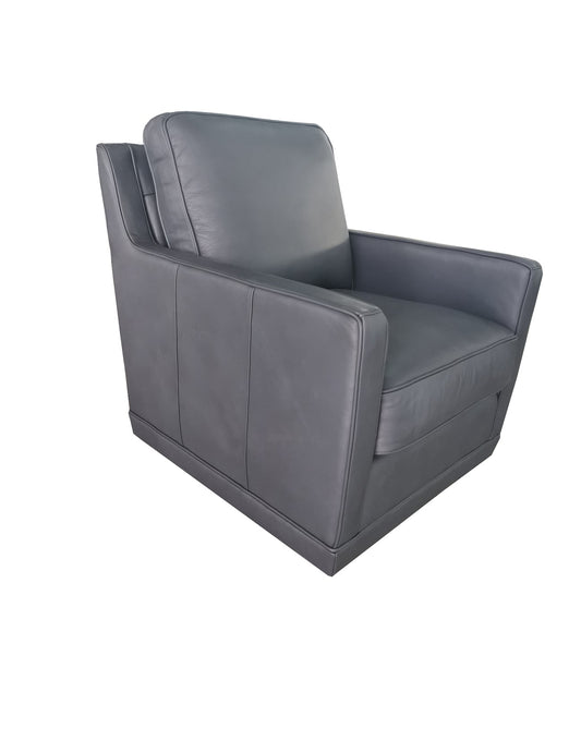 Josie Swivel Chair in Morgan Sea leather